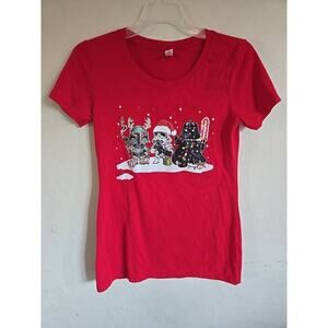 Darth Vader Stormtroopers Star Wars Cartoon Christmas T-shirt Women's